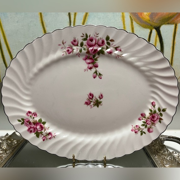Johnson Brothers Other - Johnson Brothers Ironstone England 12in Serving Tray Pink Flowers
